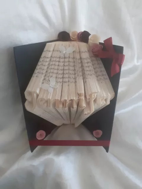 Named Personalised Folded Book  Book Folding Art Sculpture Present