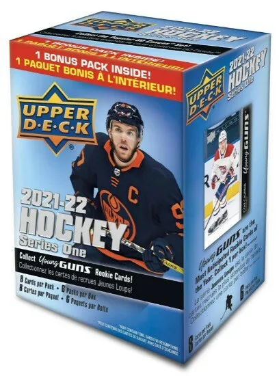 NHL 2021-22 Series One Hockey Trading Card Blaster Box [5 Packs + 1 Bonus Pack]