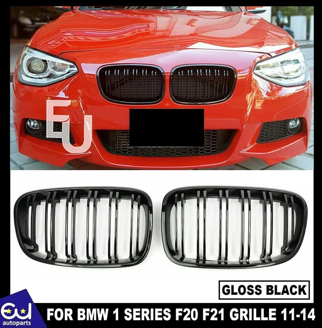 GRILL FOR BMW 1 Series F20 F21 Gloss Black Front Kidney Twin Grille ...