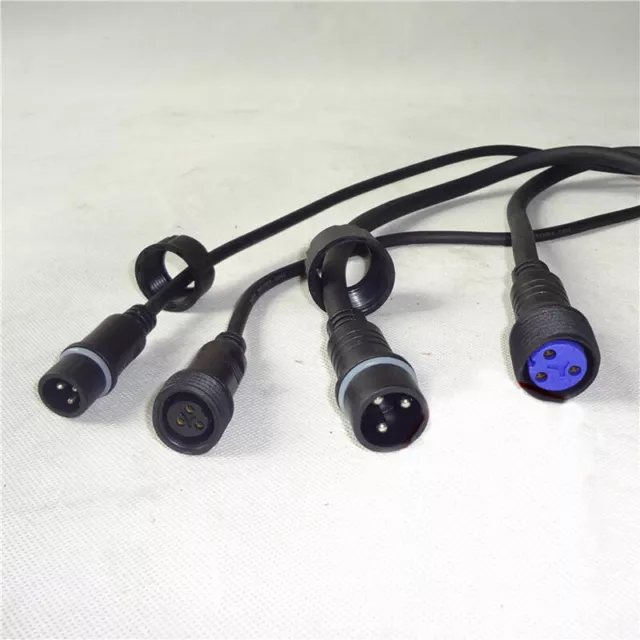 1PC 2M Outdoor Waterproof LED Par Can Power Cable W/ DMX cable Stage Disco Party