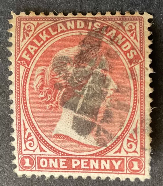 Falkland Islands 1878++ 1d dull claret stamp vfu