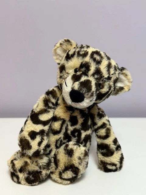 Real Leopard Image JELLYCAT RARE RETIRED Medium Bashful Leopard With Whiskers, Exc Cond ...
