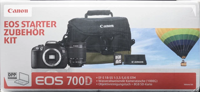 Canon EOS 700d Appareil Photo Numérique Reflex - Noir (Kit MPIX 18-55mm Stm Est