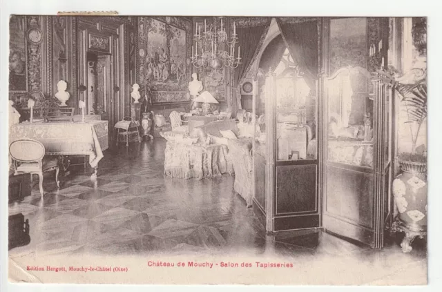 MOUCHY LE CHATEL - Oise - CPA 60 - le Chateau - le salon des Tapisseries