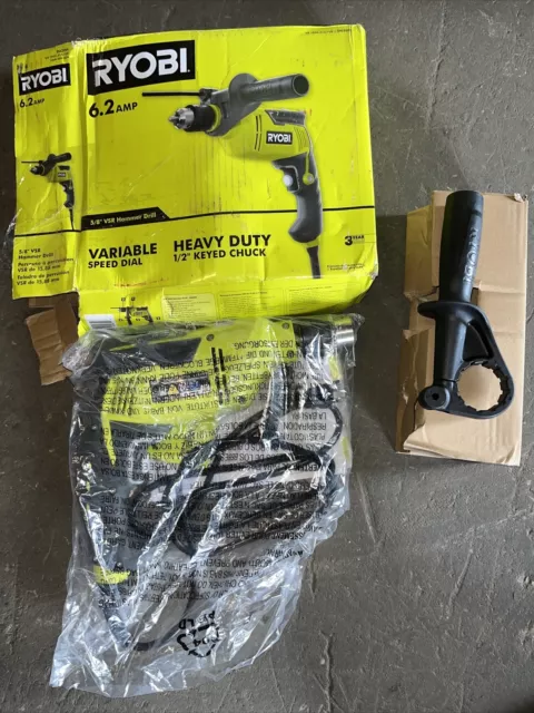 OPEN BOX Ryobi D620H 5/8 inch Variable Speed Reversible Hammer Drill