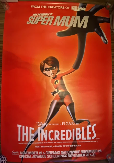 ORIGINAL FILM POSTER of the Animation The Incredibles (2007). £50.00 ...
