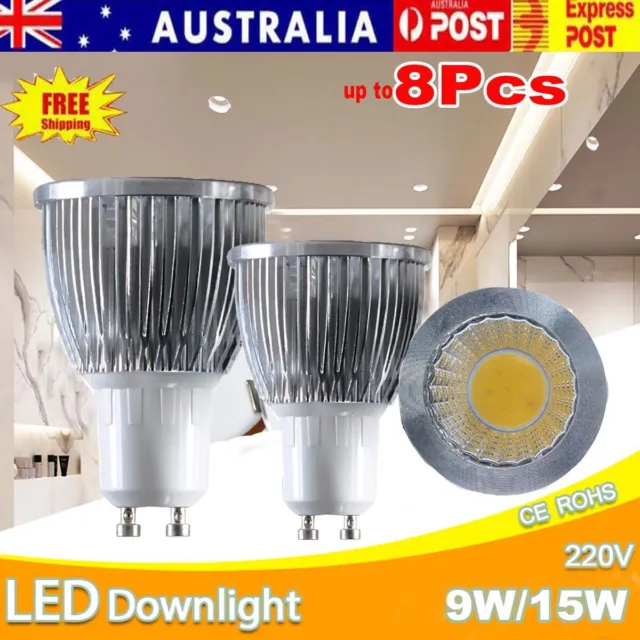 GU10 15W Downlight Bulb COB LED Spotlight Globe Lamp Light Warm Cool White New