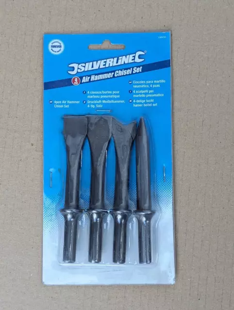 Silverline 4 Pce Air Hammer Chisel Set New