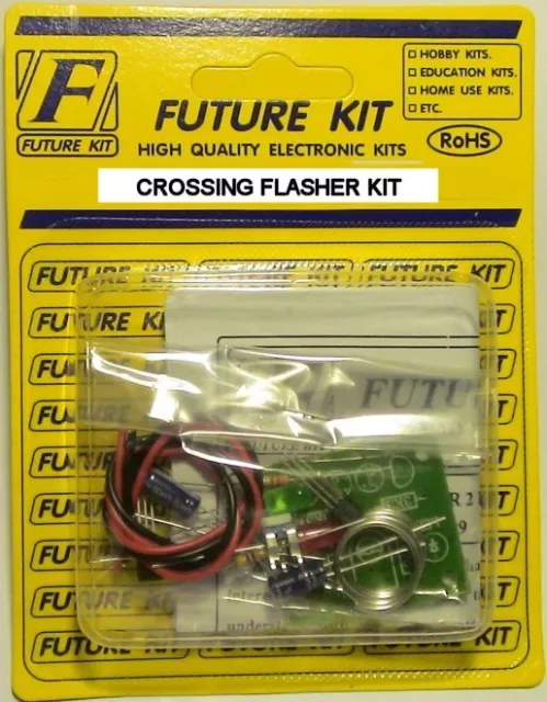 S Scale Model Train Railroad Crossing Flasher Circuit  Kit With 4 Red 3Mm Leds