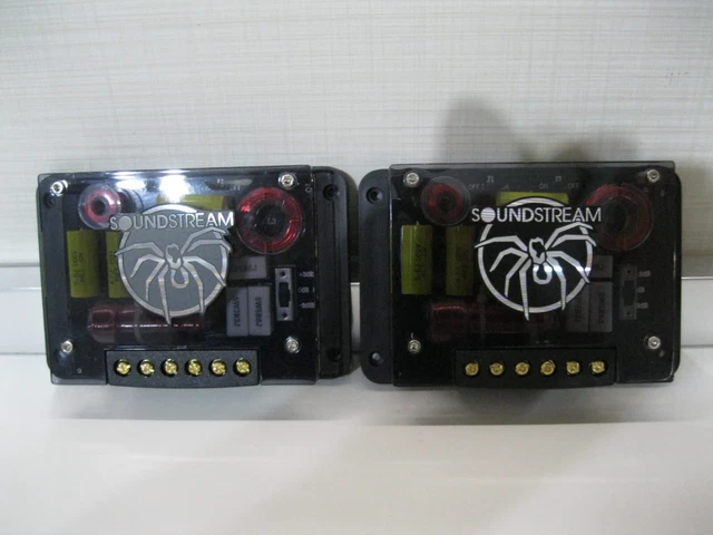 Filtri Crossover 1 coppia 2 Vie 4 Ohm Soundstream Frequenze Woofer e Tw
