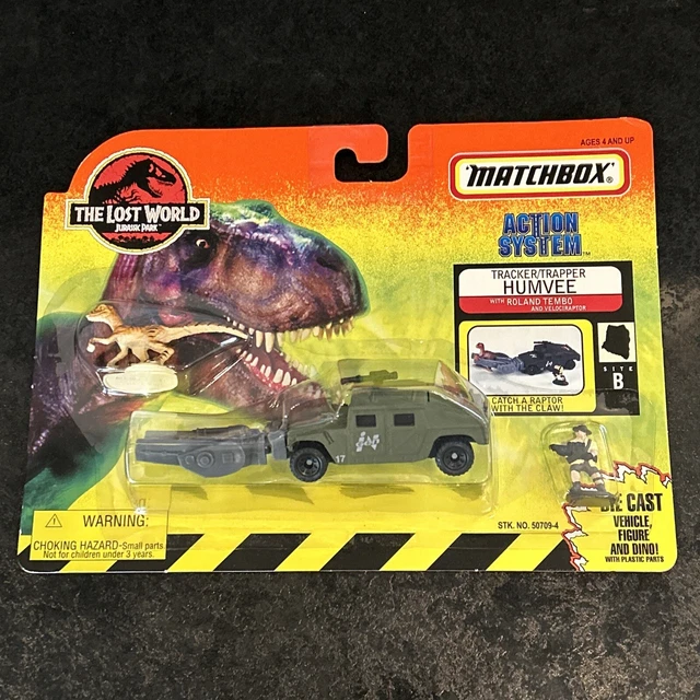MATCHBOX JURASSIC PARK Action System Hook Truck Dinosaur Tow Wrecker