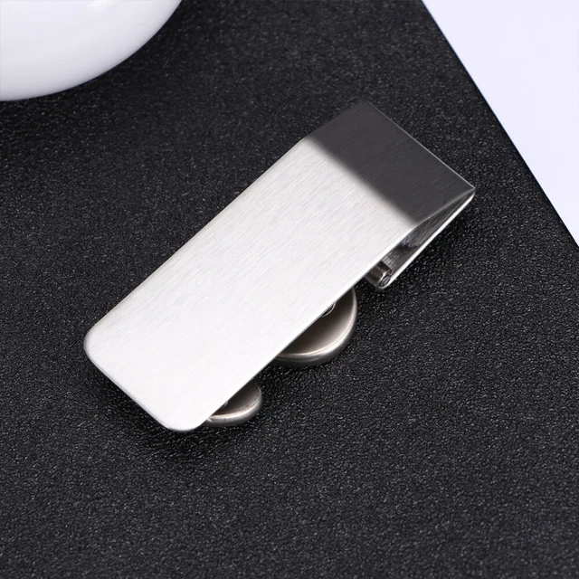 Fermasoldi A Molla In Metallo Nero – Doppio Clip Per Contanti, Portafogli E Carte, Design Sottile E Resistente