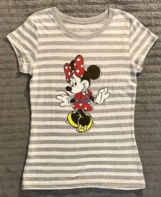 Disney - Minnie Mouse - Girls Striped T-Shirt - Sizes Large & X-Large - New