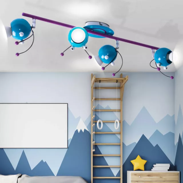LED Spot Decken Lampe Kinder Zimmer Käfer Strahler verstellbar Leuchte türkis