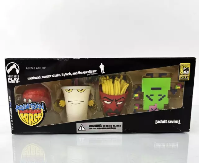 Aqua Teen Hunger Force Palisades Comic-Con 4 Figure Set SDCC Adult Swim OPEN BOX