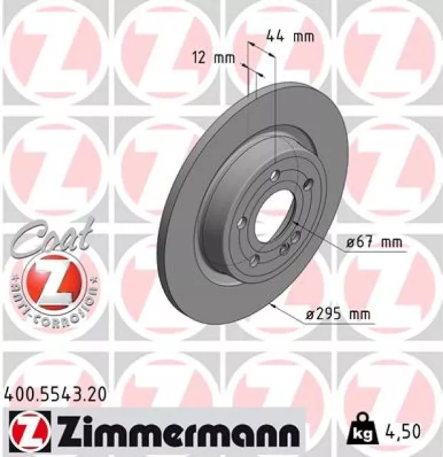 2 dischi freno Zimmermann set dischi freno freni COAT Z posteriori 400.5543.20