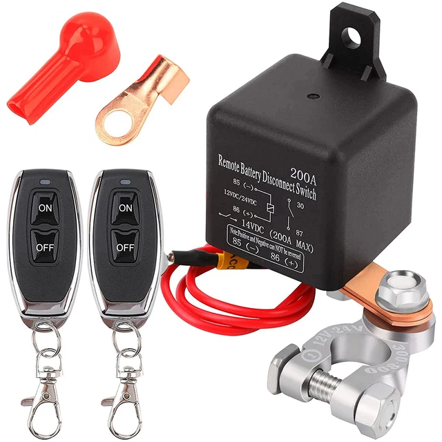 REMOTE.BATTERY DISCONNECT SWITCH 12V 200A Battery Cut Off Switch Anti