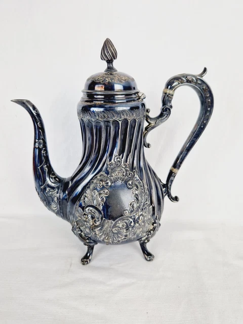 Ancienne Théière En Métal Argenté – Déco Vintage Salon – Pièce Unique