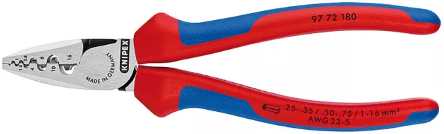 Knipex Profesional Alicates de Crimpar 97 72 180 0,25qmm-16,0qmm Tool 9772180