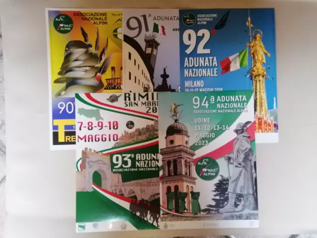 Adunate Nazionali Alpini Locandine , Udine 94^ 2023 - 90^ - 91^ - 92^ - 93^ -