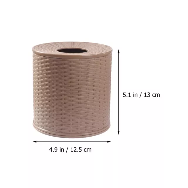 2Pcs Hand Woven Rattan Tissue Box Vintage Holder for Home Office Car-SC 2