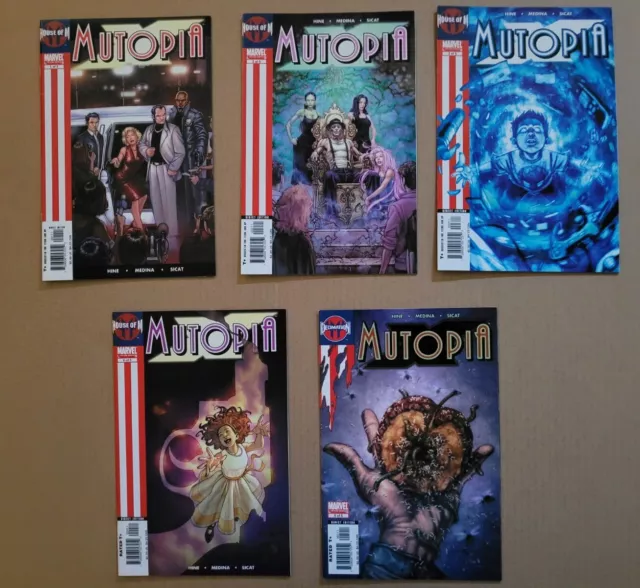 Mutopia X 1 2 3 4 5 Complete 2005 Set House of M Spinoff Marvel X-Men Lot of 5