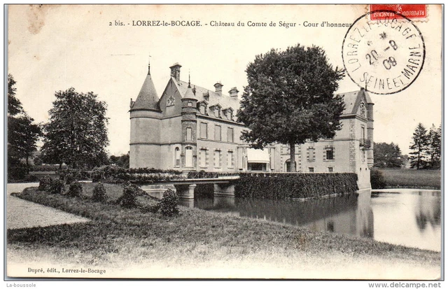 77 Lorrez le bocage --- le chAteau du compte de Segur - cour d honneur