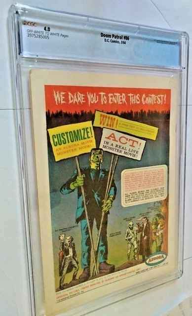 Dc Doom Patrol #86 Cgc 4.0 Off Wh/Wh Pgs 3/64 1St App Of Brotherhood Of Evil 3