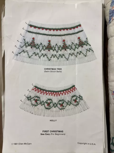 Smocking Plate Primera Navidad 1981