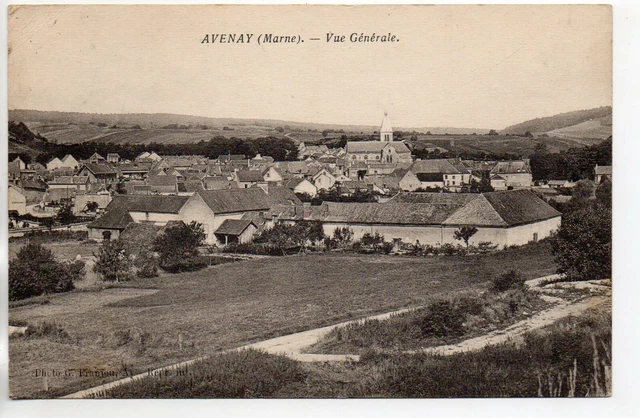 AVENAY - Marne - CPA 51 - vue generale