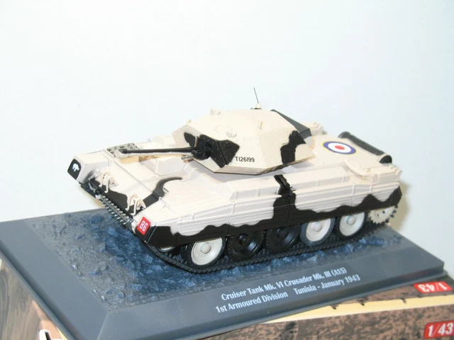 ALTAYA 1:43 Char CRUISER CRUSADER tunisie militaire anglais  échelle 1:43