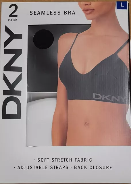 DKNY SEAMLESS BRA (2pack) - Size Small. Sports Bra, Ultra Comfort, Lingerie  £14.99 - PicClick UK