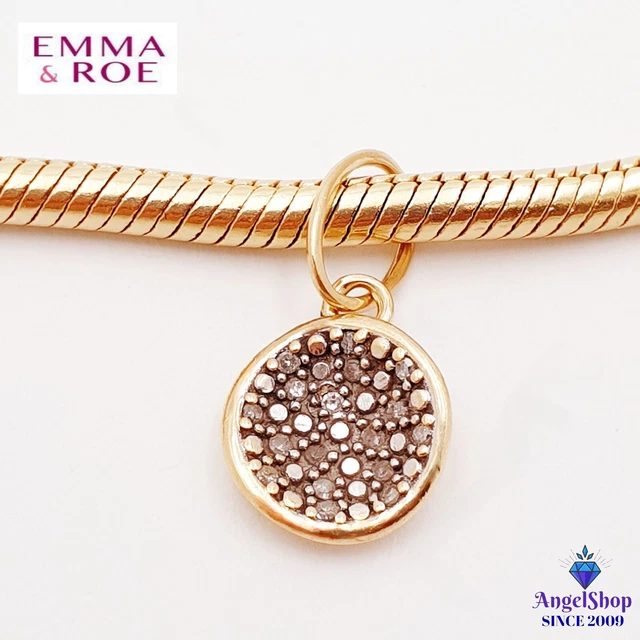 EMMA ROE 10ct Yellow Gold Charm Dangle Diamond Charm 10K