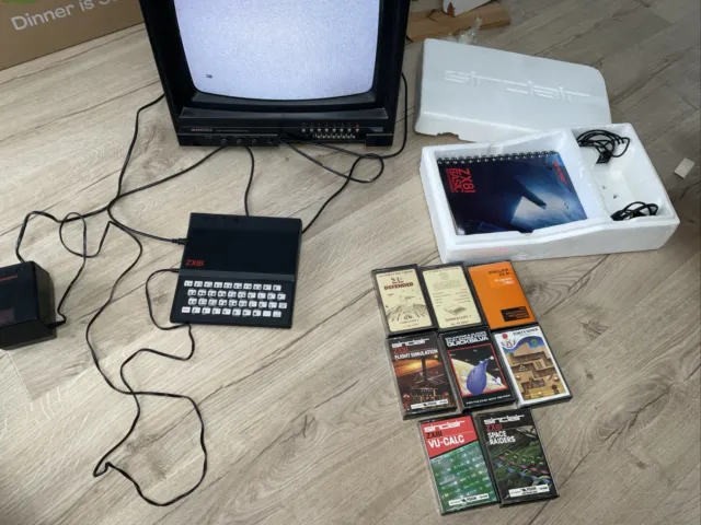 Sinclair ZX81 Bundle Plus Polys -good Signal, Needs Membrane With Games
