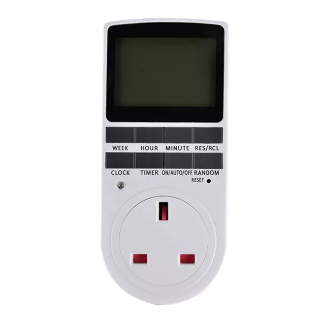 Electronic Digital Mains Plug in Timer Socket with LCD Display 24 Hour 7 Days 2