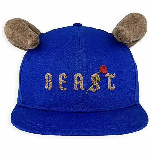 DisneyParks Baseball Cap Hat Beast with Horns Beauty and The Beast Blue