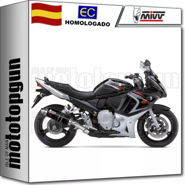 Mivv Tubo De Escape Homologado Cat-Oem Gp Acero Negro Suzuki Gsx 650 F 2008 08