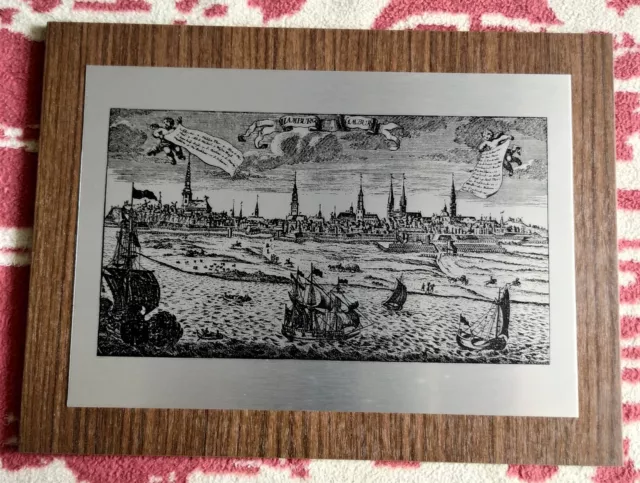 Bild Stich von Hamburg 42,5 x 31,5 x 1,0 cm