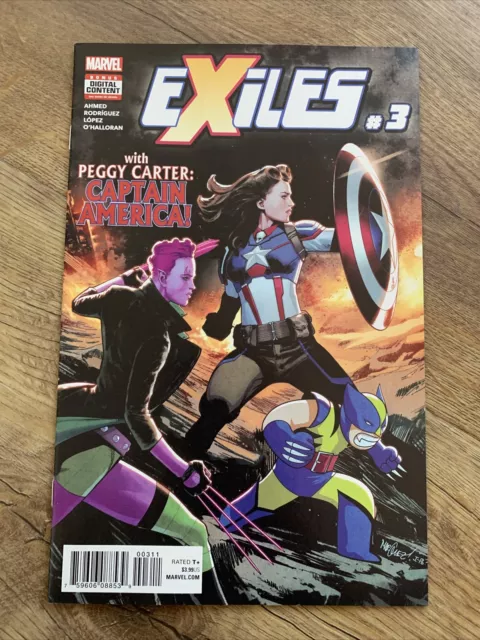 Exiles #3 - 1St Peggy Carter Captain America- July 2018 Marvel Comics