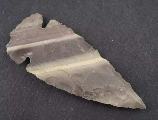 Distinct Lines 3" Flint Spearhead Head Point Knife Blade Arrowhead B523