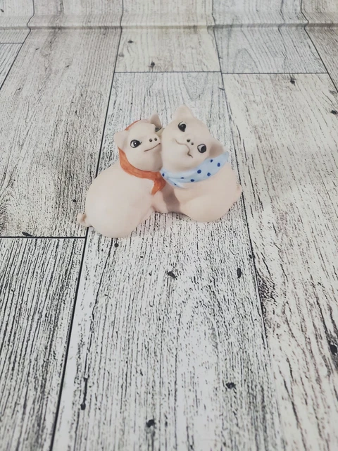 Vintage Josef Originals George Good Miniature Bisque Sweetheart Pigs Figurine