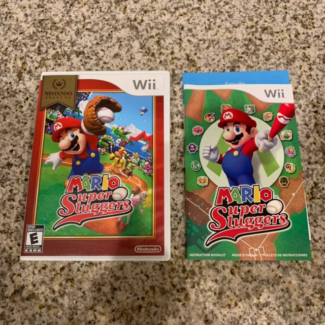 Mario Super Sluggers (Nintendo Wii, 2008) Case & Manual Only NO GAME