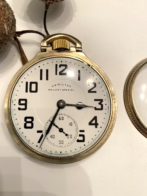 Orologio Da Tasca Hamilton 16s Ferrovia: Quadrante Speciale 3 Piedi - Condizioni Nuovissime - Foto 2