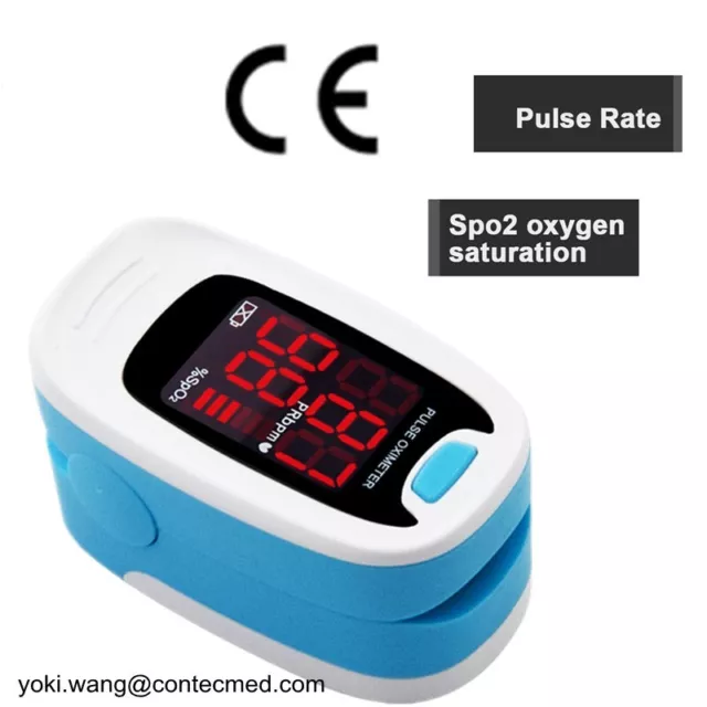 CONTEC Oximeter Finger Tip Pulse Rate SPO2 Blood Oxygen Monitor,Case, CMS50M