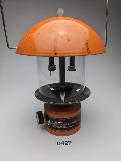 VINTAGE SEARS DOUBLE Mantle Orange Propane Lantern 920.727850