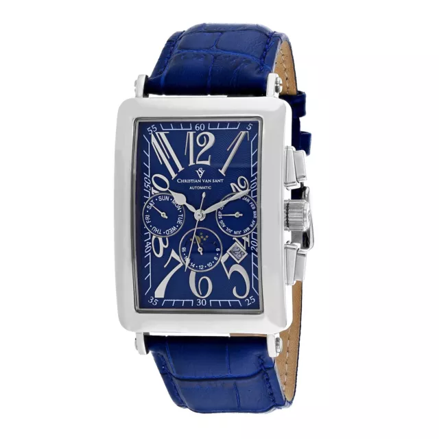 Christian Van Sant Cv9137 "Blue Dial" Prodigy Automatic Wristwatch  Nib