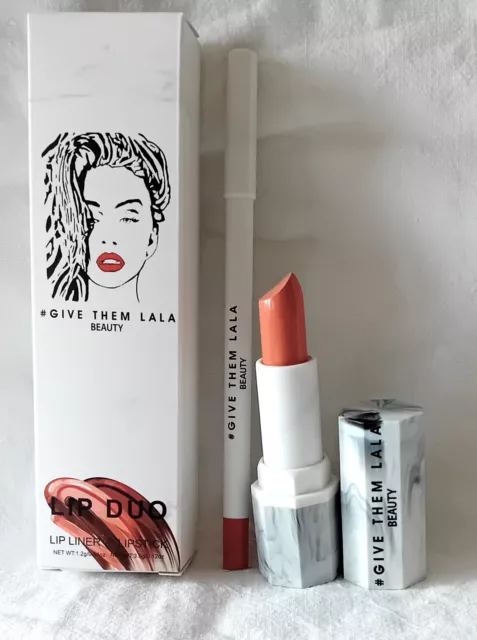 Give Them Lala Beauty Lip Duo Lipliner & Lipstick The Beach -Neu