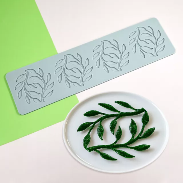 Leaf Circle Ring Sugar Flipping Spee Pad Tree Two Vegetable Silicone Mold