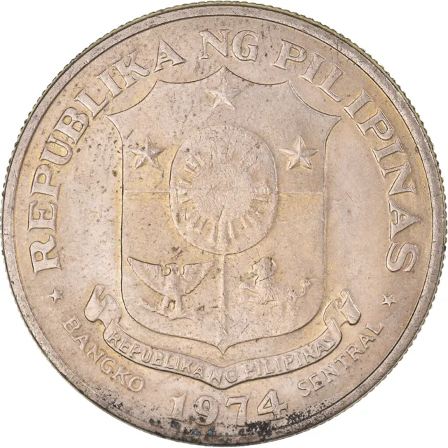 [#1042546] Coin, Philippines, Piso, 1974, AU, Copper-Nickel-Zinc, KM:203