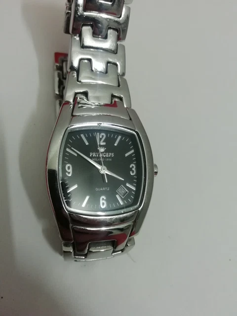 Orologio PRYNGEPS donna  acciaio quadrante nero batteria nuova